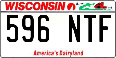 WI license plate 596NTF
