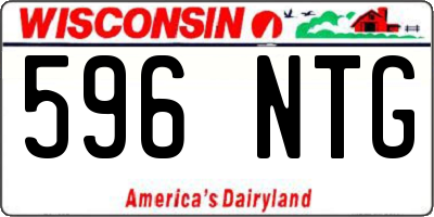WI license plate 596NTG