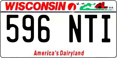 WI license plate 596NTI
