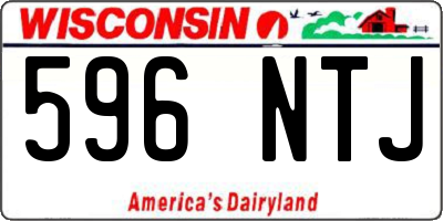 WI license plate 596NTJ
