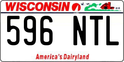 WI license plate 596NTL