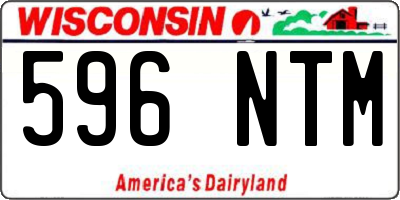 WI license plate 596NTM