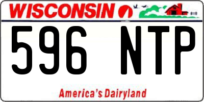 WI license plate 596NTP