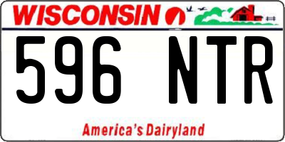 WI license plate 596NTR