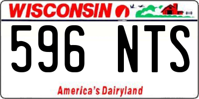WI license plate 596NTS