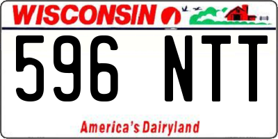 WI license plate 596NTT