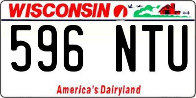 WI license plate 596NTU