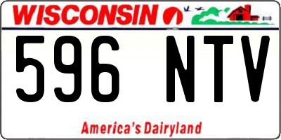 WI license plate 596NTV