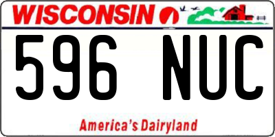 WI license plate 596NUC
