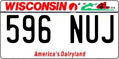 WI license plate 596NUJ