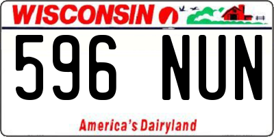 WI license plate 596NUN