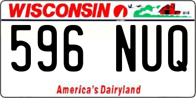 WI license plate 596NUQ