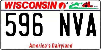 WI license plate 596NVA