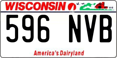 WI license plate 596NVB