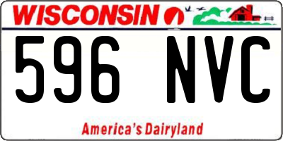 WI license plate 596NVC