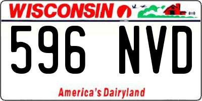 WI license plate 596NVD