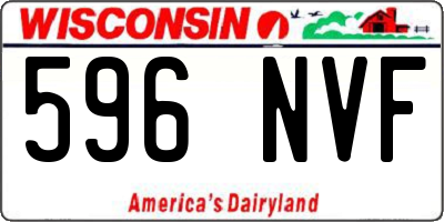 WI license plate 596NVF