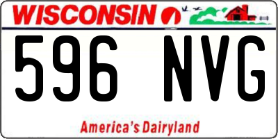 WI license plate 596NVG