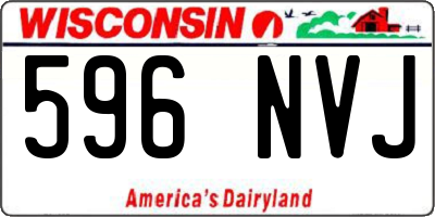 WI license plate 596NVJ