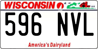 WI license plate 596NVL