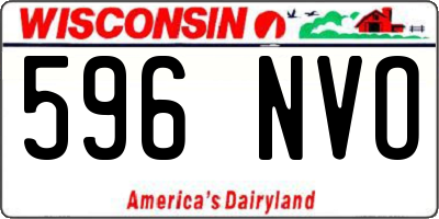 WI license plate 596NVO