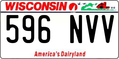 WI license plate 596NVV