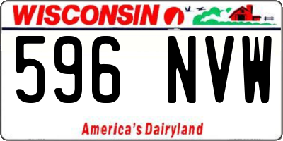 WI license plate 596NVW