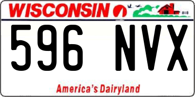 WI license plate 596NVX