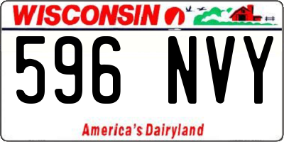 WI license plate 596NVY