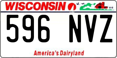 WI license plate 596NVZ
