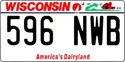 WI license plate 596NWB