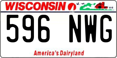 WI license plate 596NWG