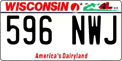 WI license plate 596NWJ