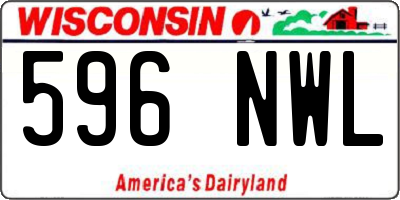 WI license plate 596NWL