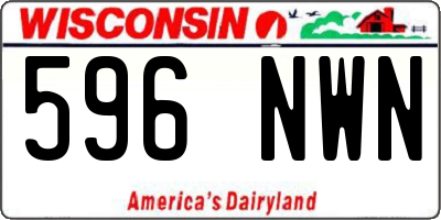WI license plate 596NWN