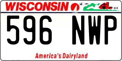 WI license plate 596NWP