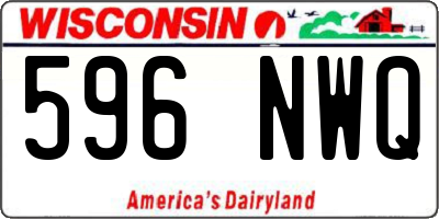 WI license plate 596NWQ