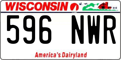 WI license plate 596NWR