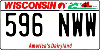 WI license plate 596NWW