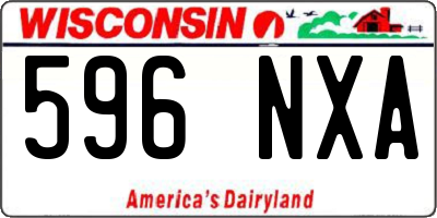 WI license plate 596NXA