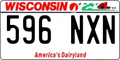 WI license plate 596NXN