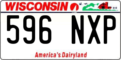 WI license plate 596NXP