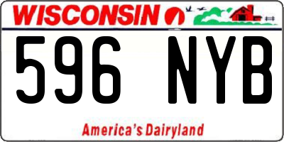 WI license plate 596NYB