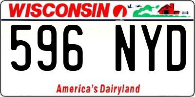 WI license plate 596NYD