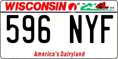 WI license plate 596NYF