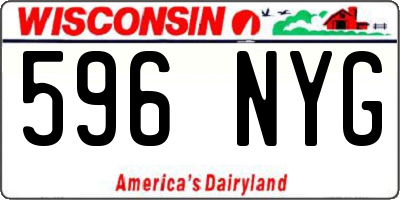 WI license plate 596NYG