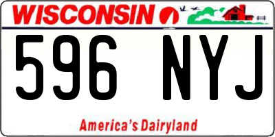 WI license plate 596NYJ