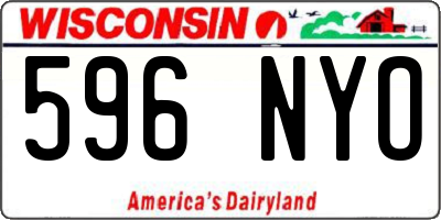 WI license plate 596NYO