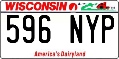 WI license plate 596NYP