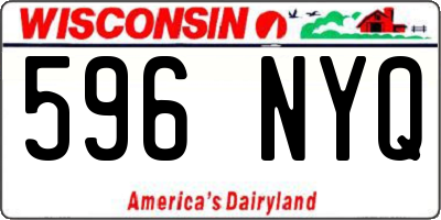 WI license plate 596NYQ